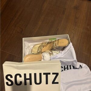 SCHUTZ Gold Women's Heels